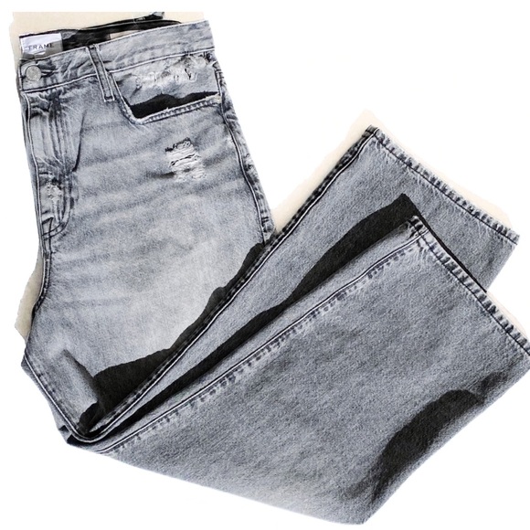 FRAME LE JANE CROP Women’s High Rise Cropped Distressed Jean Kallin Rips size 31 - Picture 5 of 11